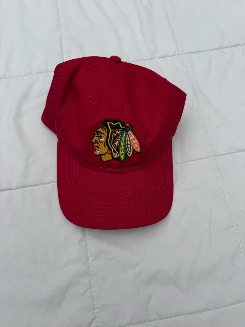 Children's Red Embroidered Patch Baseball Cap